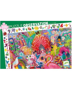 Puzzle Carnaval de Rio. 200 pièces. Puzzles  – Serpent à Lunettes