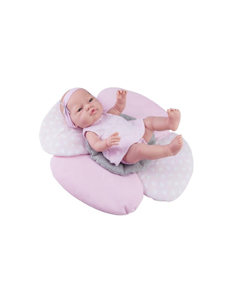 Coussin Figurine Fille piqué blanc