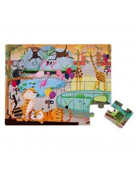 Puzzle Surprise 20 Pieces - Festin dans la Jungle - Janod - 2 ans et + -  Janod