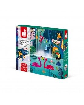 Puzzle surprise 20 pièces Festin dans la jungle Puzzles  – Serpent à Lunettes