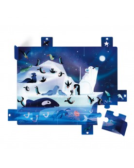 Puzzle surprise 20 pièces A la belle étoile Puzzles  – Serpent à Lunettes