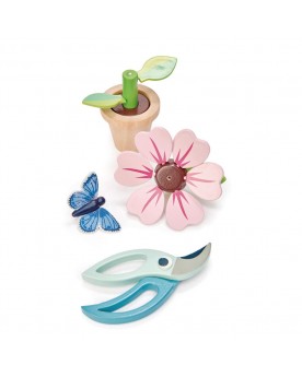 Pot de fleur et papillon Au jardin  – Serpent à Lunettes