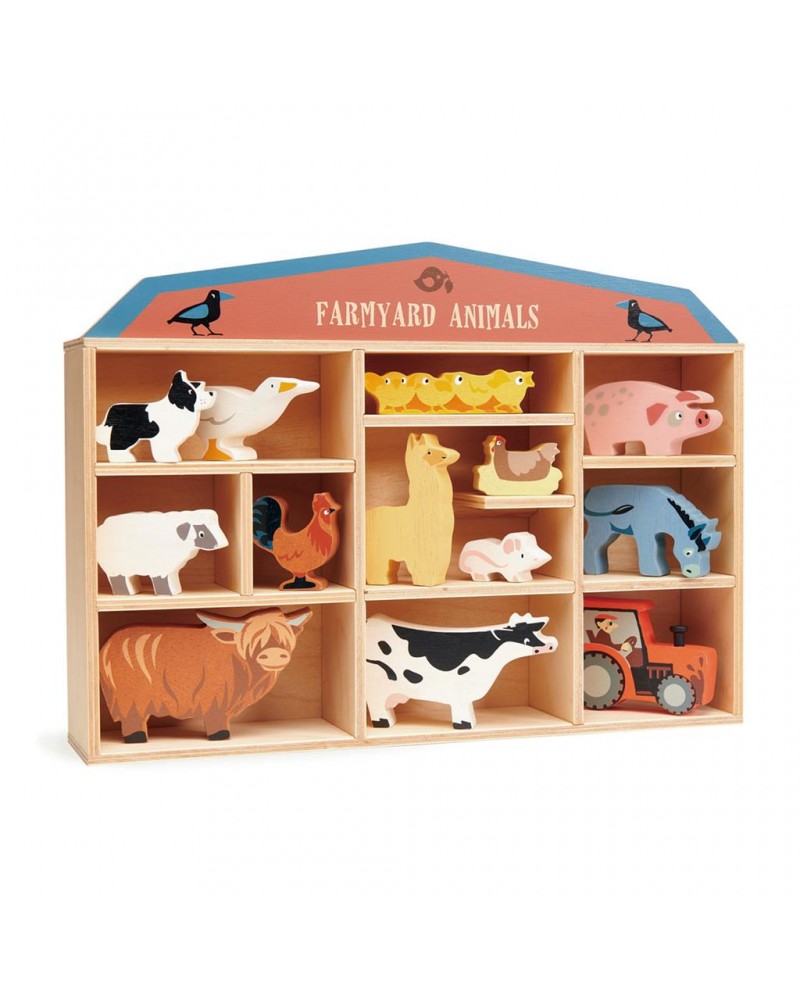 Set animaux de la ferme avec fermier –