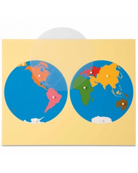 Carte puzzle: les continents Géographie  – Serpent à Lunettes