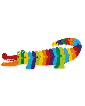 Puzzle Crocodile «Alphabet» Puzzles  – Serpent à Lunettes
