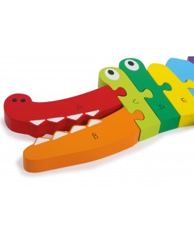 Puzzle Crocodile «Alphabet» Puzzles  – Serpent à Lunettes