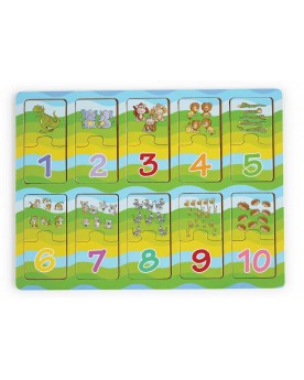 Apprendre les chiffres "Animaux" Puzzles  – Serpent à Lunettes