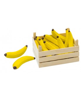 10 bananes dans une cagette Marchandes  – Serpent à Lunettes