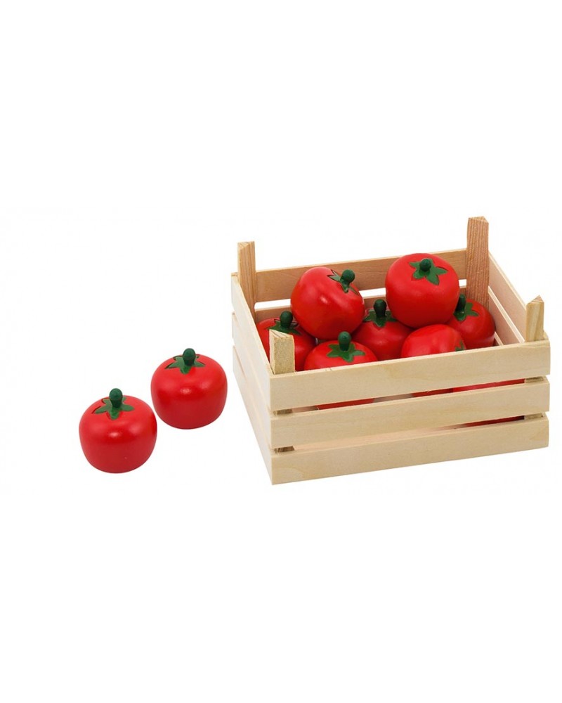 10 tomates dans une cagette Marchandes  – Serpent à Lunettes