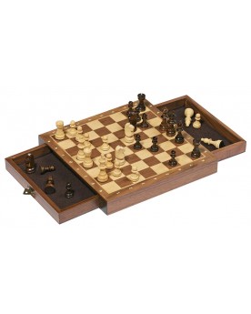 Jeu d'échecs avec tiroir, magnétique Pour 2  – Serpent à Lunettes