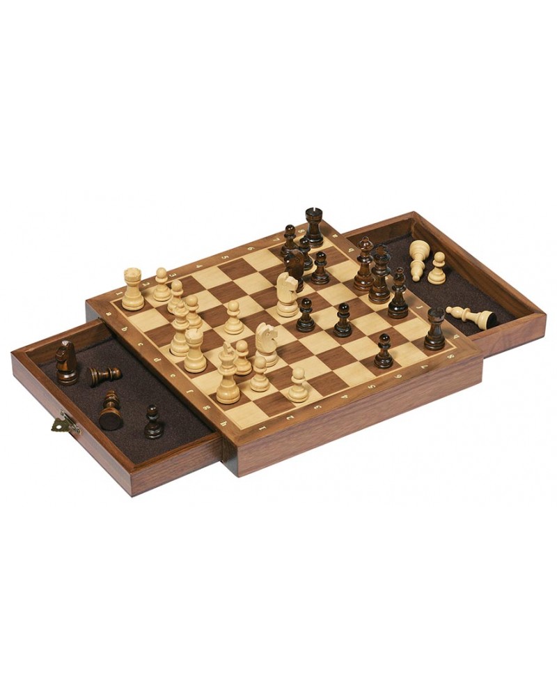 Jeu d'échecs avec tiroir, magnétique Pour 2  – Serpent à Lunettes