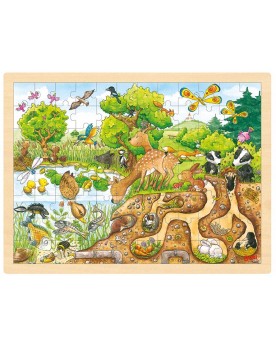 Puzzle 96 pièces Découverte de la nature Puzzles  – Serpent à Lunettes