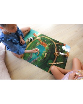 Tapis de jeu "Lagon féerique" taille S Circuits et véhicules  – Serpent à Lunettes