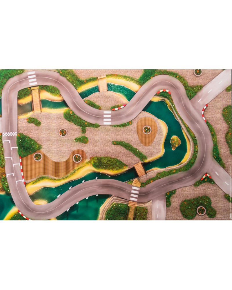 Tapis de jeu "Circuit urbain" taille S Circuits et véhicules  – Serpent à Lunettes