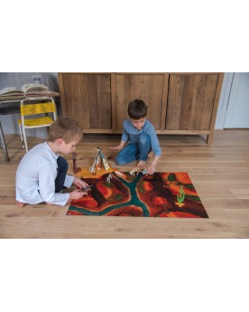 Tapis de jeu "Canyon adventure" taille S Circuits et véhicules  – Serpent à Lunettes