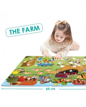 Set de 4 puzzles coopératifs: la ferme Puzzles  – Serpent à Lunettes