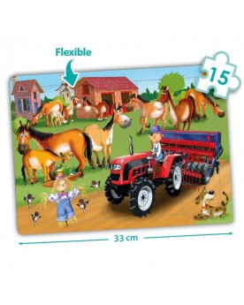 Set de 4 puzzles coopératifs: la ferme Puzzles  – Serpent à Lunettes