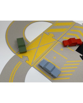 Circuit en carton Circuits et véhicules  – Serpent à Lunettes