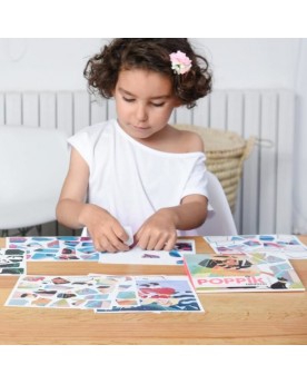 3 puzzles éducatifs 35 stickers Princesses Puzzles  – Serpent à Lunettes