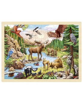 Puzzle 96 pièces Animaux d'Amérique du Nord Puzzles  – Serpent à Lunettes