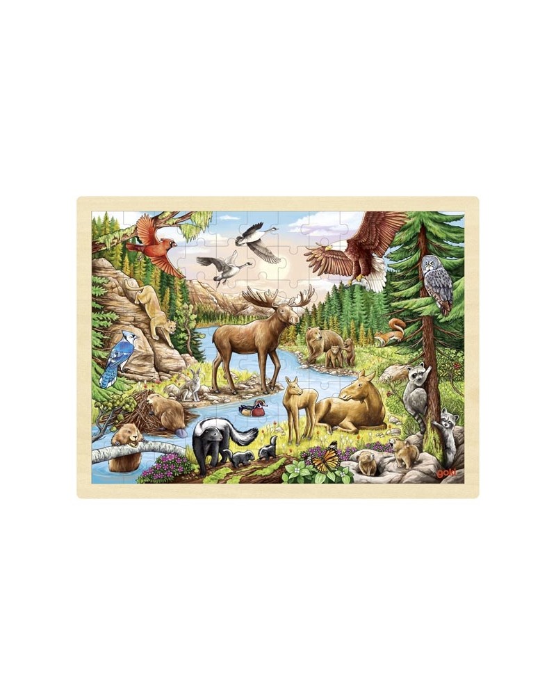 Puzzle 96 pièces Animaux d'Amérique du Nord Puzzles  – Serpent à Lunettes