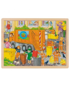 Puzzle 48 pièces Camion poubelle Puzzles  – Serpent à Lunettes