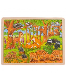 Puzzle 48 pièces Bébés animaux de la forêt Puzzles  – Serpent à Lunettes