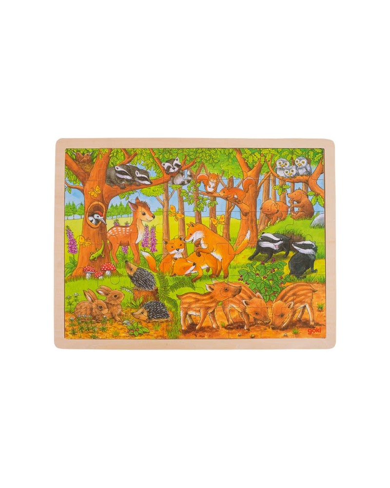Puzzle 48 pièces Bébés animaux de la forêt Puzzles  – Serpent à Lunettes