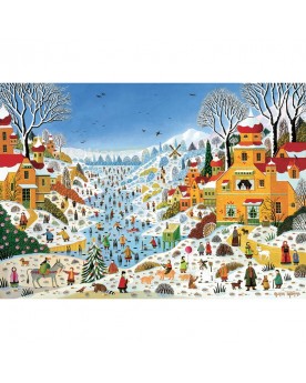 Puzzle 100 pièces Scène hivernale aux toucans Puzzles  – Serpent à Lunettes