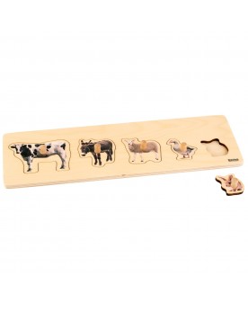 Puzzle pour tout-petits: 5 animaux de la ferme Puzzles  – Serpent à Lunettes