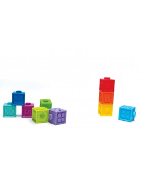Cubes texturés souples Jouets à empiler ou encastrer  – Serpent à Lunettes