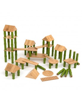Blocs de construction en bambou Jouets à assembler  – Serpent à Lunettes