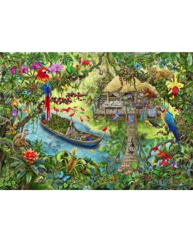 Escape puzzle Kids 368 pièces Safari Puzzles  – Serpent à Lunettes