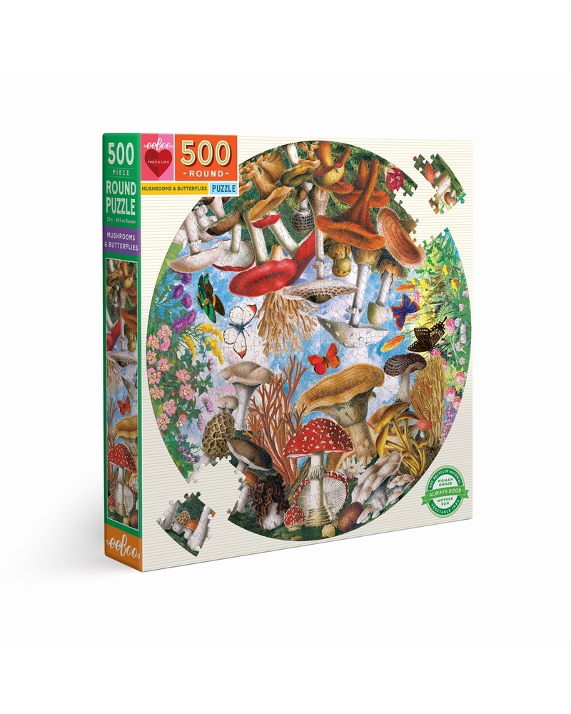 Puzzle 500 pièces Champignons et papillons Puzzles et casses-têtes  – Serpent à Lunettes