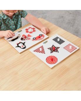 Lot de 2 puzzles contrastés