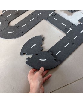 Circuit routier modulaire 17 pièces