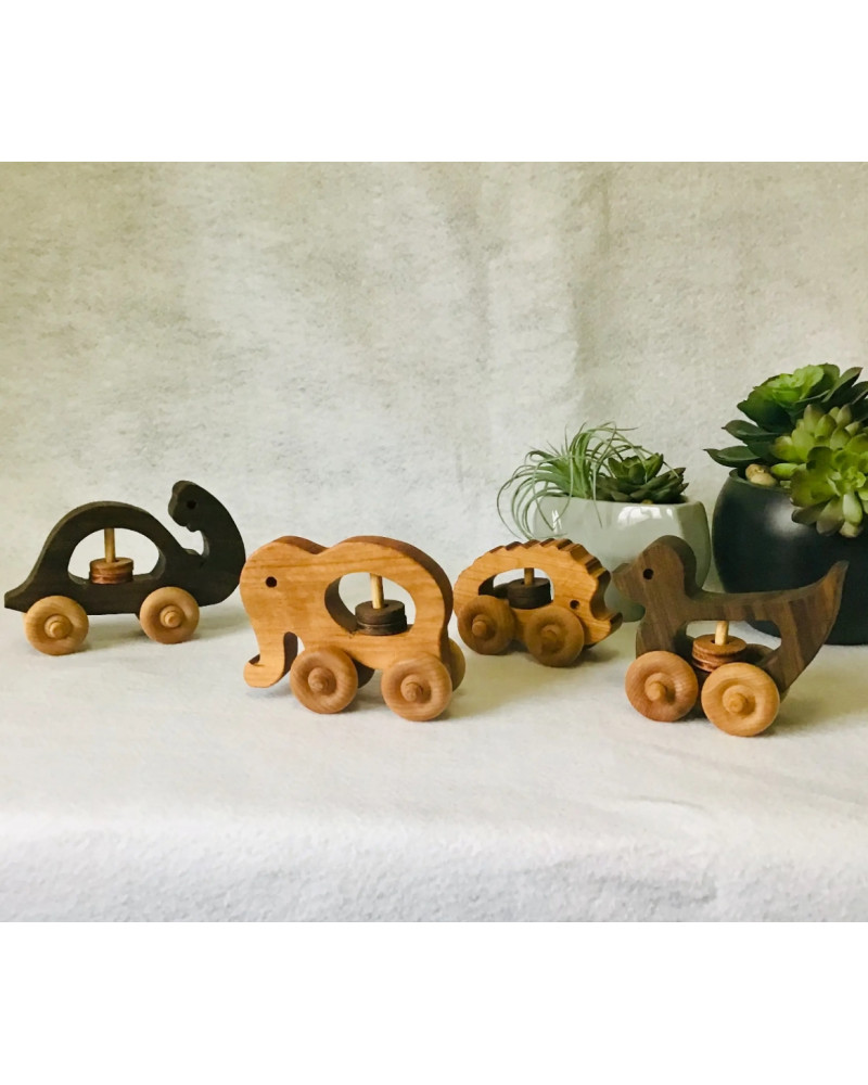 Lot de 4 hochets en bois Lot de 4 hochets en bois