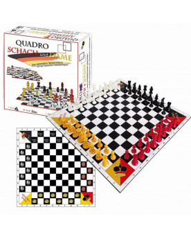 Jeu d'échecs et dames 4 joueurs "Quadro"