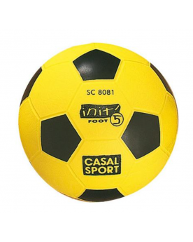 Ballon de football en mousse softelef' jaune 