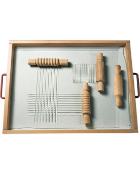 Set de 4 rouleaux en bois à motifs