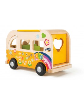 Bus de jeu hippie en bois Au volant  – Serpent à Lunettes