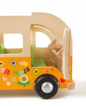 Bus de jeu hippie en bois Au volant  – Serpent à Lunettes