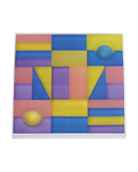 28 blocs de construction pastel pour table lumineuse