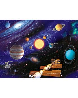 Puzzle 500 pièces phosphorescent Le système solaire