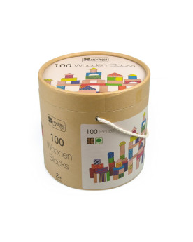 Baril de 100 blocs de construction en bois