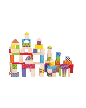 Baril de 100 blocs de construction en bois