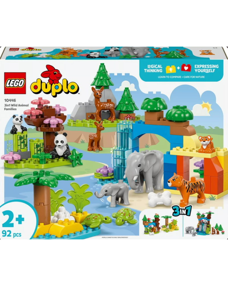Famille Animaux Sauvage 3 en 1 Duplo 92 pièces