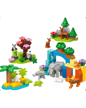 Famille Animaux Sauvage 3 en 1 Duplo 92 pièces