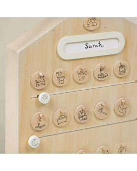 Tableau de routines en bois 3 en 1