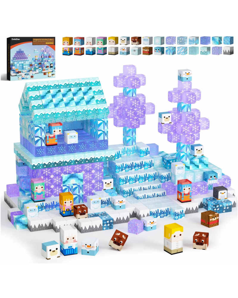 100 blocs de construction aimantés "Princesse des neiges"